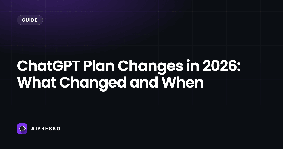 ChatGPT Plan Changes in 2026: What Changed and When