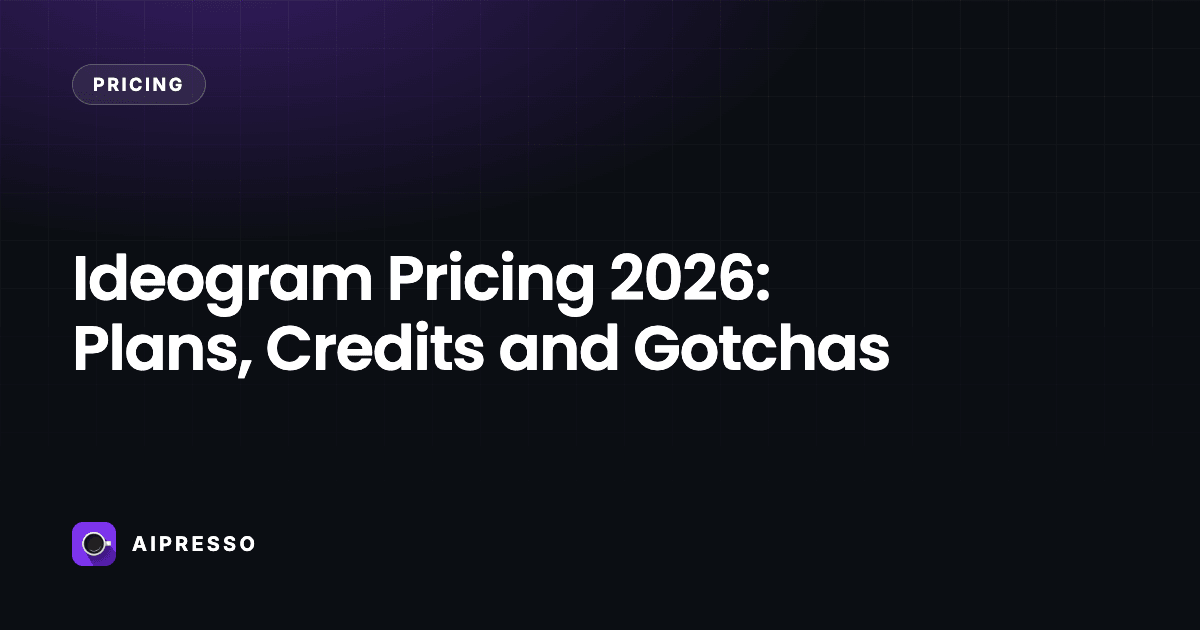 Ideogram Pricing 2026: Plans, Credits and Gotchas