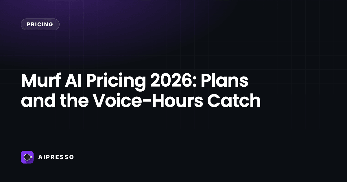 Murf AI Pricing 2026: Plans and the Voice-Hours Catch